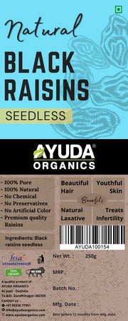 Ayuda Organics Black Raisins Seedless