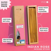 Natural Incense Refill pack - Indian Rose